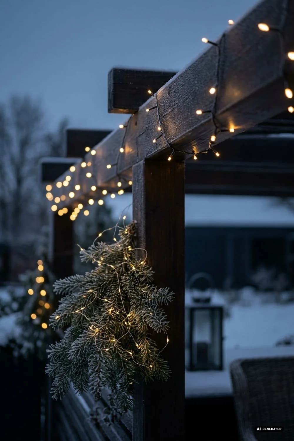 Lichterketten: Ein sanfter Sternenhimmel für draußen – 12 Ideen für eine Winterterrasse im Hygge-Stil