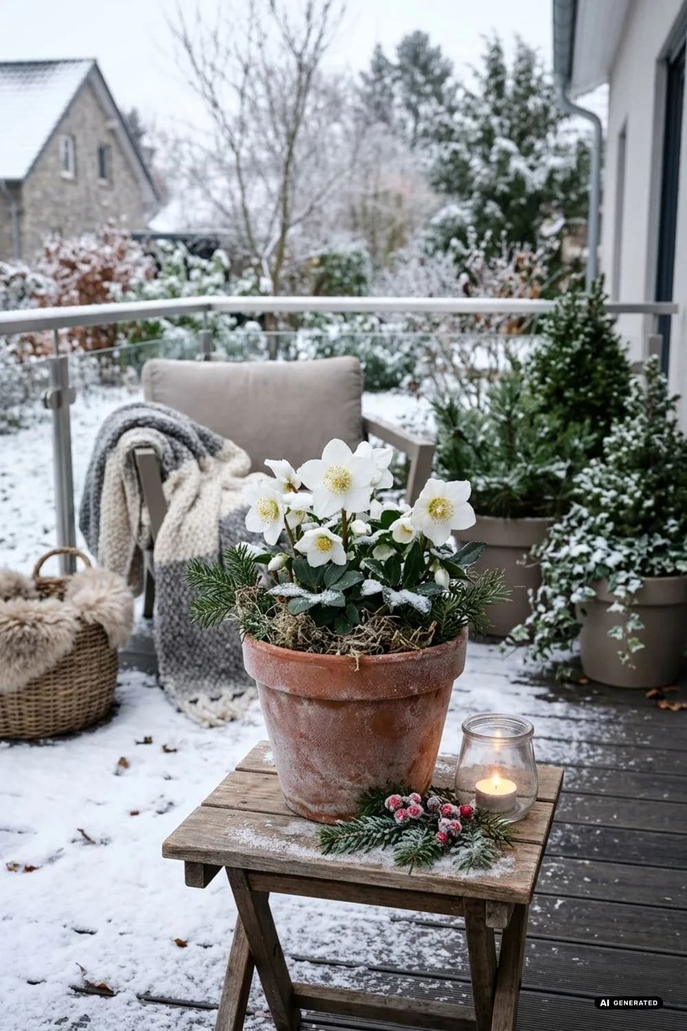 Winterblüher: Zarte Farbtupfer gegen das Grau – 12 Ideen für eine Winterterrasse im Hygge-Stil