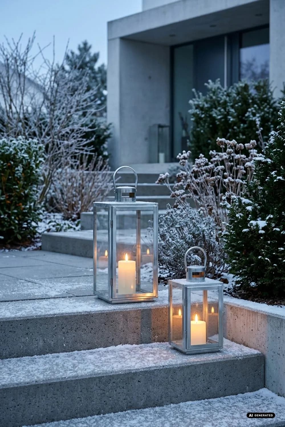 Zink-Laternen für stimmungsvolles Licht – 14 Ideen mit Zink & Emaille für winterliche Gartendeko