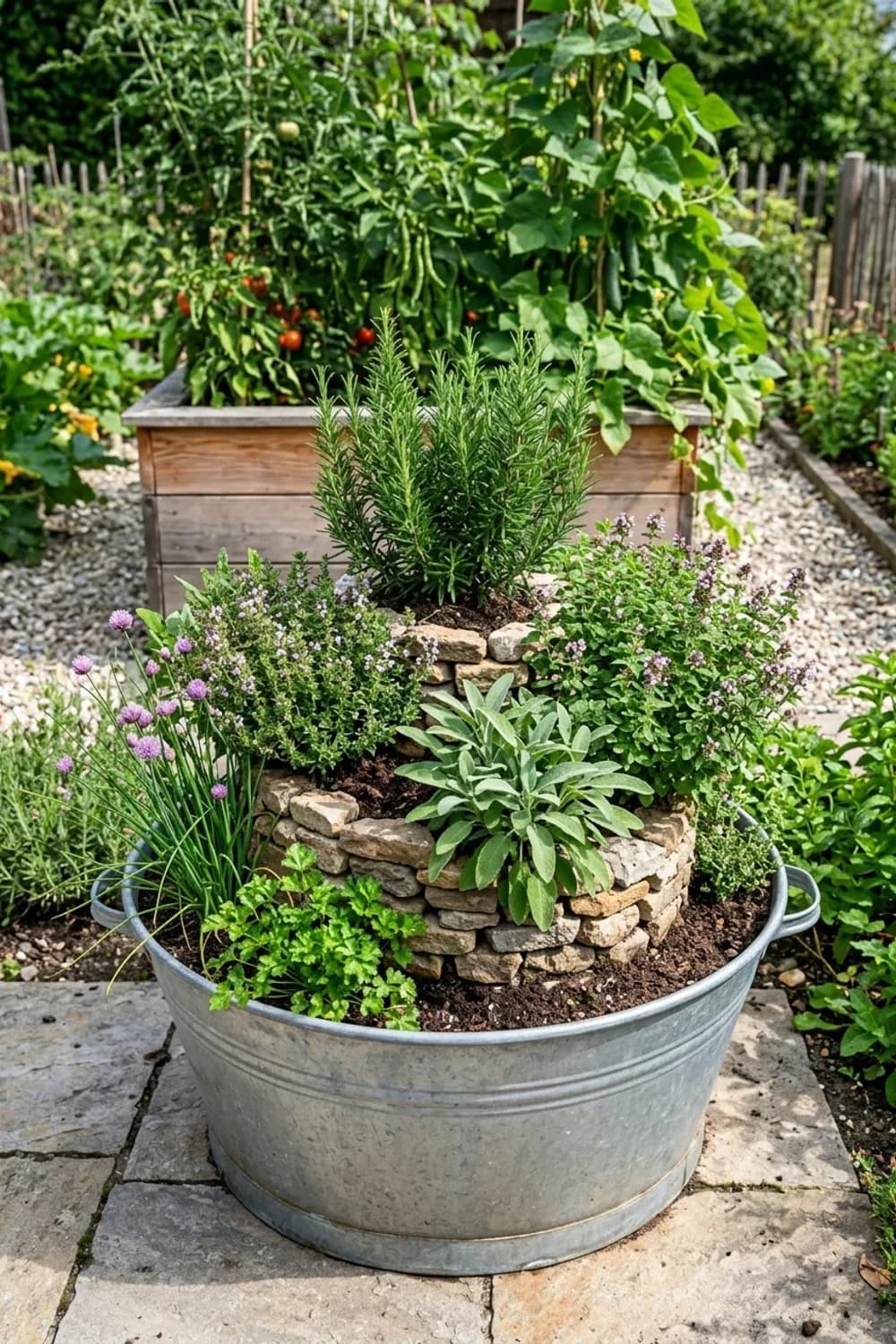 Der summende Kräutergarten: Duftend und nützlich – Zinkwanne dekorieren im Garten: 10 schöne Ideen