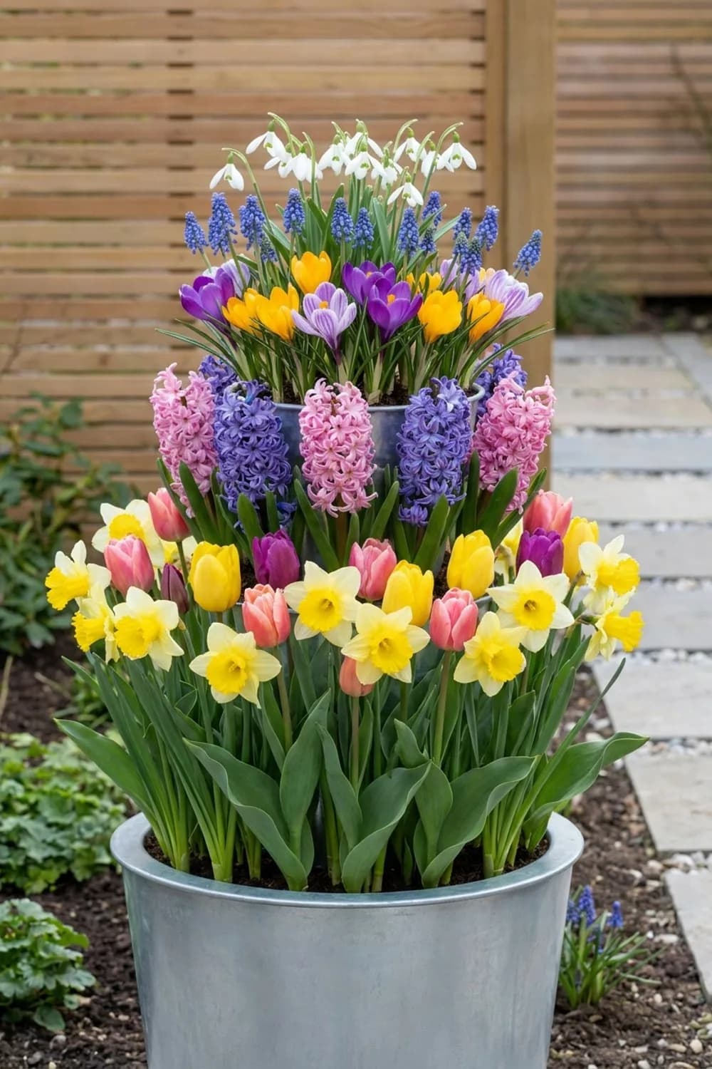 Frühlingserwachen mit Zwiebelblumen: Der erste Farbtupfer – Zinkwanne dekorieren im Garten: 10 schöne Ideen